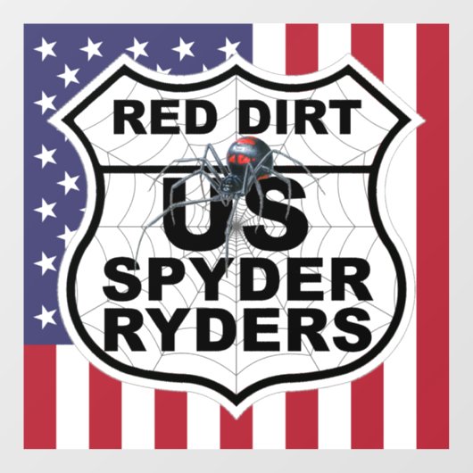 Red Dirt Chapter - Dekorative Flagge & Logo Fensteraufkleber (Blatt)
