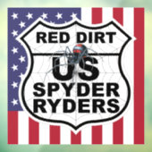 Red Dirt Chapter - Dekorative Flagge & Logo Fensteraufkleber (Blatt 3)