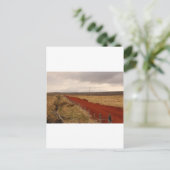Red Dirt Road In Iceland Postkarte (Stehend Vorderseite)