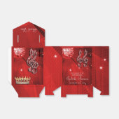 Red Disco Ball, Musiknoten und Crown Gevor Box Geschenkschachtel (Ungefaltet)
