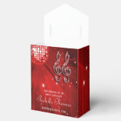 Red Disco Ball, Musiknoten und Crown Gevor Box Geschenkschachtel (Geöffnet)