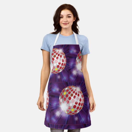 Red Disco Ball Schürze (Getragen)
