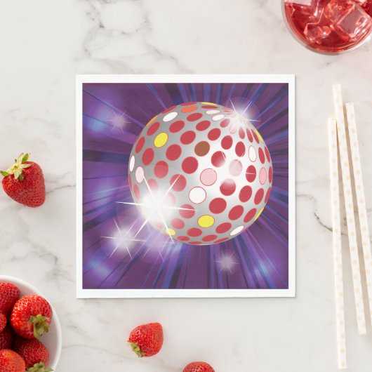 Red Disco Ball Serviette (Beispiel)