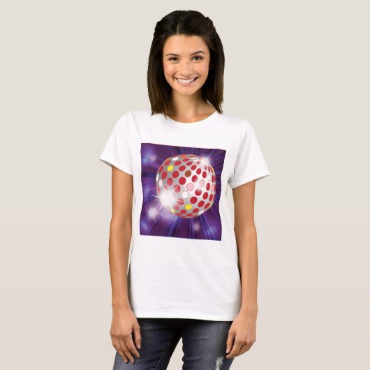 Red Disco Ball T-Shirt (Vorne ganz)