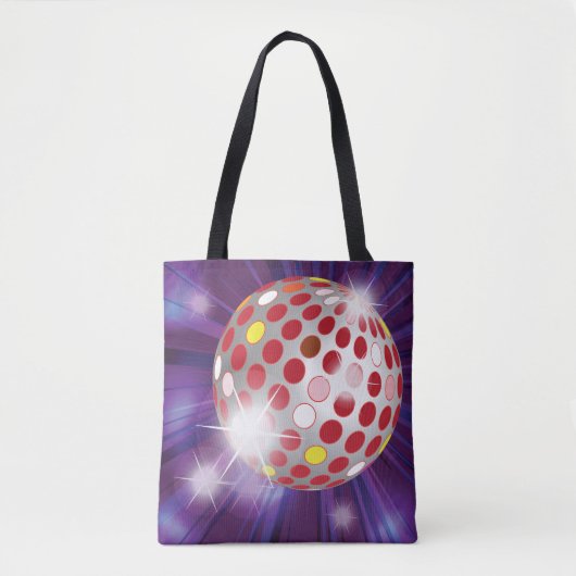 Red Disco Ball Tasche (Vorderseite)