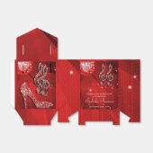 Red Disco Ball und Sparkone Heels Gefallen Box Geschenkschachtel (Ungefaltet)