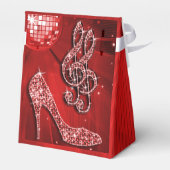 Red Disco Ball und Sparkone Heels Gefallen Box Geschenkschachtel (Rückseite)