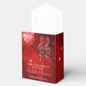 Red Disco Ball und Sparkone Heels Gefallen Box Geschenkschachtel (Geöffnet)