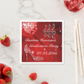 Red Disco Ball und Sparkone Heelses Abschluss Serviette (Beispiel)