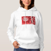 Red Disco Party Thema mit Sternen und Glitzer Ball Hoodie (Vorderseite)