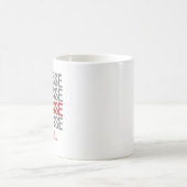 Red Distressed Lacrosse Word Kaffeetasse (Mittel)