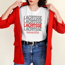 Red Distressed Lacrosse Word
