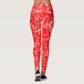 Red Distressed Look Leggings (Rückseite)