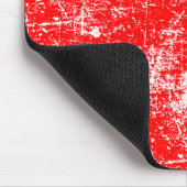Red Distressed Look Mousepad (Ecke)
