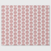 Red Distressed Modern Class of Wrapping Paper Geschenkpapier (Flach)