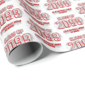 Red Distressed Modern Class of Wrapping Paper Geschenkpapier (Rolleneckpunkt)