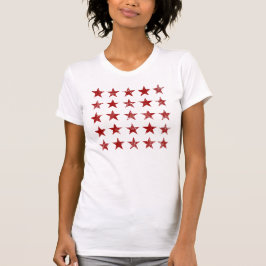 Red Distressed Stars T-Shirt