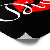 Red Diva Kiss Poster (Ecke)
