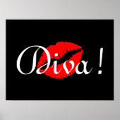 Red Diva Kiss Poster (Vorne)