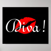 Red Diva Kiss Poster (Vorne)