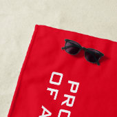 Red Diver Flag Strandtuch mit lustigem Tauchangebo (Beispiel)