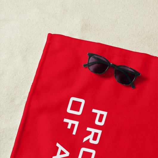 Red Diver Flag Strandtuch mit lustigem Tauchangebo (Beispiel)