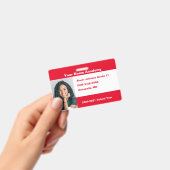 Red Do it you self Custom Homeschoor Foto Ausweis (Handheld)