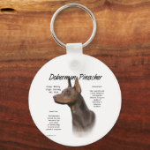 Red Doberman History Schlüsselanhänger (Rückseite)