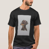 Red Doberman Natural Ears Scoop T-Shirt (Vorderseite)