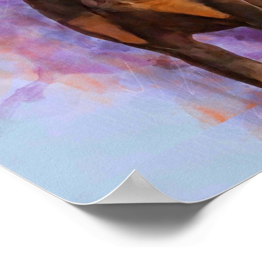 Red Doberman Pinscher 3/4 Front Poster (Ecke)