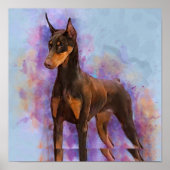 Red Doberman Pinscher 3/4 Front Poster (Vorne)