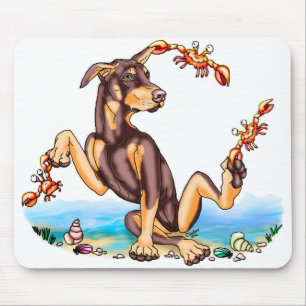 Red Doberman Pinscher Kinda Crabby Mouse Pad Mousepad