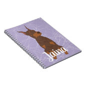 Red Doberman Pinscher Notizblock (Rechte Seite)