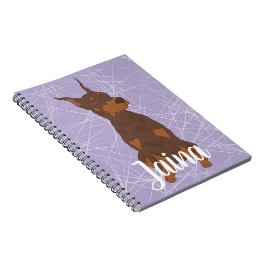 Red Doberman Pinscher Notizblock (Rechte Seite)