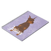 Red Doberman Pinscher Notizblock (Linke Seite)