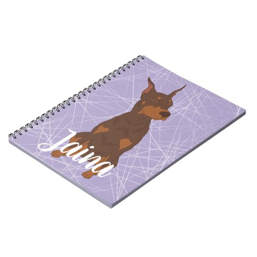 Red Doberman Pinscher Notizblock (Linke Seite)