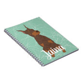 Red Doberman Pinscher Notizblock (Rechte Seite)