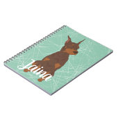 Red Doberman Pinscher Notizblock (Linke Seite)