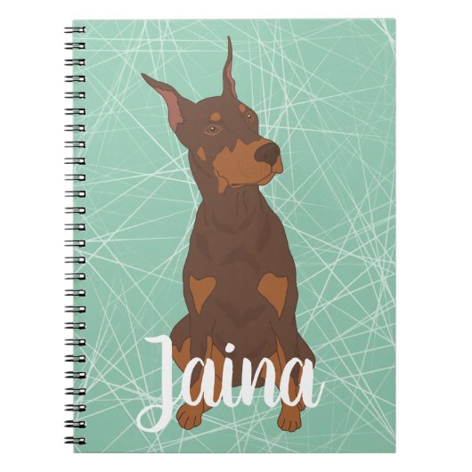 Red Doberman Pinscher Notizblock (Vorderseite)