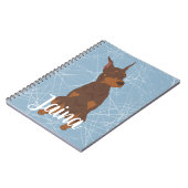 Red Doberman Pinscher Notizblock (Linke Seite)
