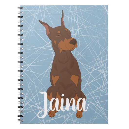 Red Doberman Pinscher Notizblock (Vorderseite)