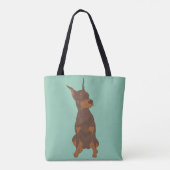 Red Doberman Pinscher Tasche (Rückseite)