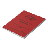 Red Doctor's Ernennung Erinnerung Notepad Notizblock (Rotiert)