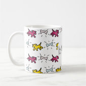 Red Dog Bone Graffiti Style Personalisiert Name Ta Kaffeetasse (Links)