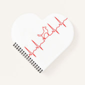 Red Dog Heartbeat Notebook Notizblock (Vorderseite)