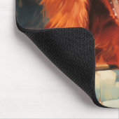 Red Dog in Classic Truck Window Art Print Mousepad (Ecke)