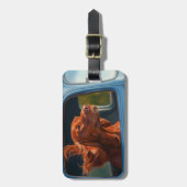 Red Dog Landschaftliche Autofahrt Kunstdrucken Gepäckanhänger (Vorderseite vertikal)