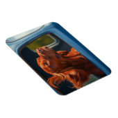 Red Dog Landschaftliche Autofahrt Kunstdrucken Magnet (Rechte Seite)