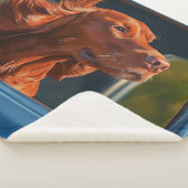 Red Dog Landschaftliche Autofahrt Kunstdrucken Sherpadecke (3/4)