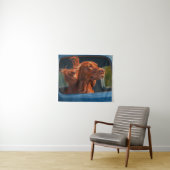 Red Dog Landschaftliche Autofahrt Kunstdrucken Wandteppich (Beispiel (Horizontal))